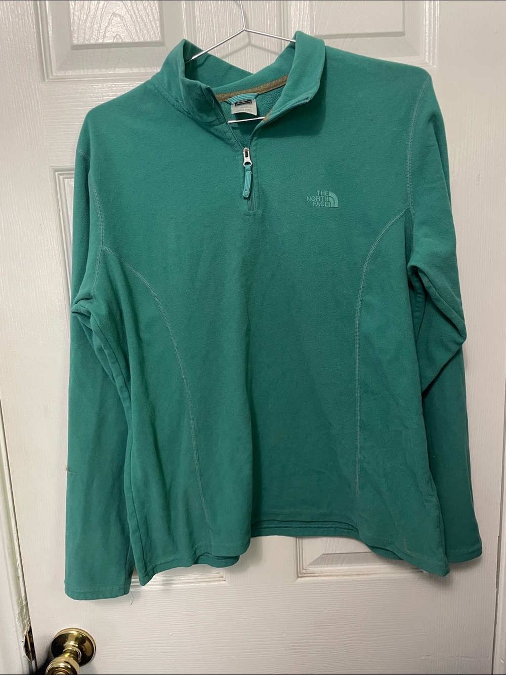 The North Face Teal Green Quarter-Zip Fleece Pullover
